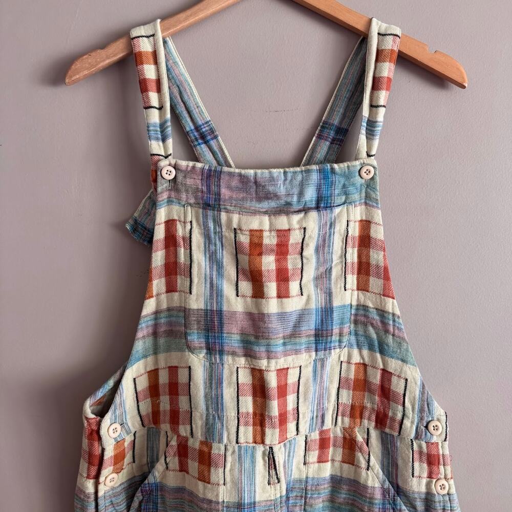 ❌SOLD❌ ace&jig Plaid Jumpsuit Overalls Organic Cotton Size Small - Picture 3 of 7
